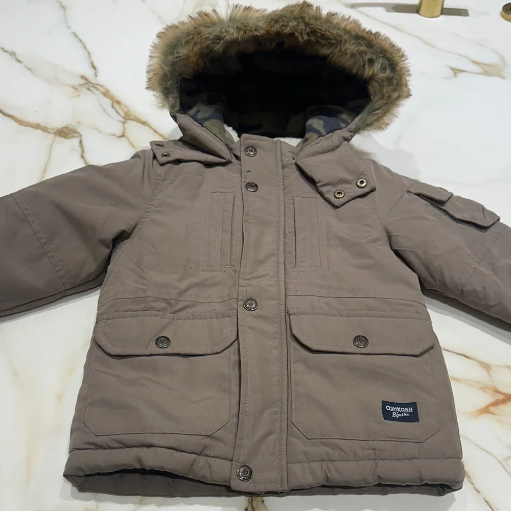 OshKosh B'gosh Tan Hooded Parka
